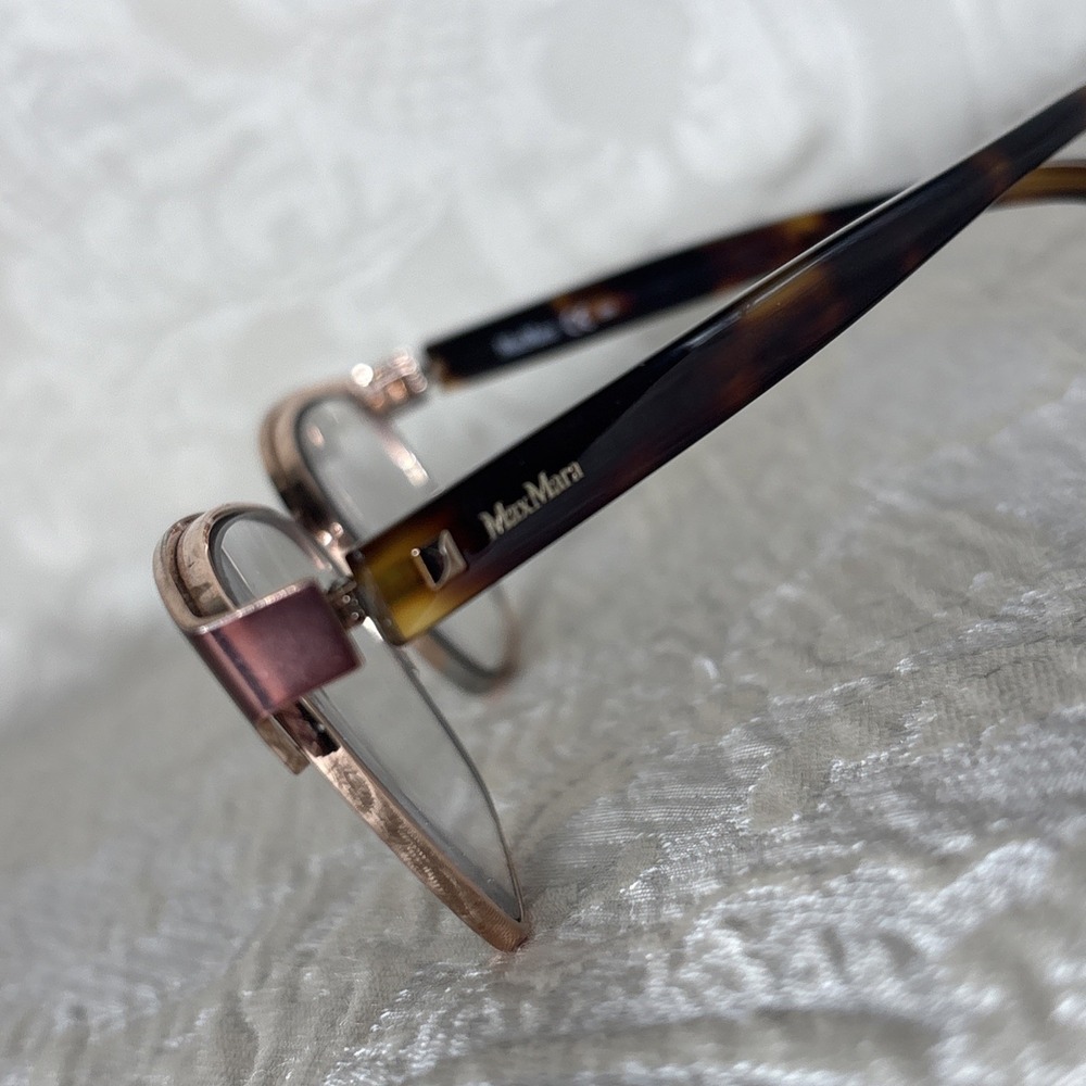 Max Mara Rose Gold Metal Optical Eyeglass Tortoise Frames ONLY MM1331 FG4 140 - Picture 5 of 6